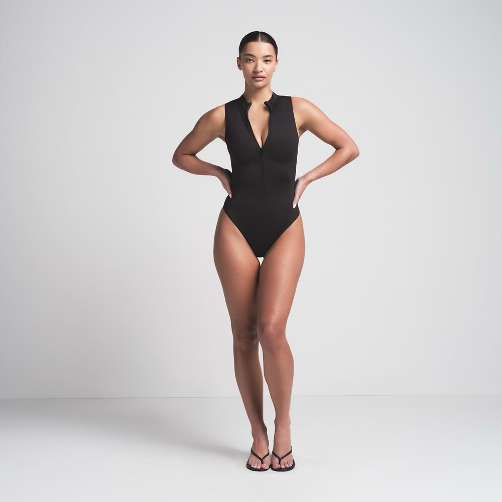 SKIMS Swim Zip Front Sleeveless One Piece